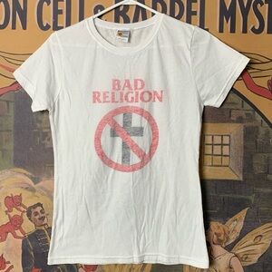 Bad Religion Crossbuster Bay Island White Graphic T-Shirt